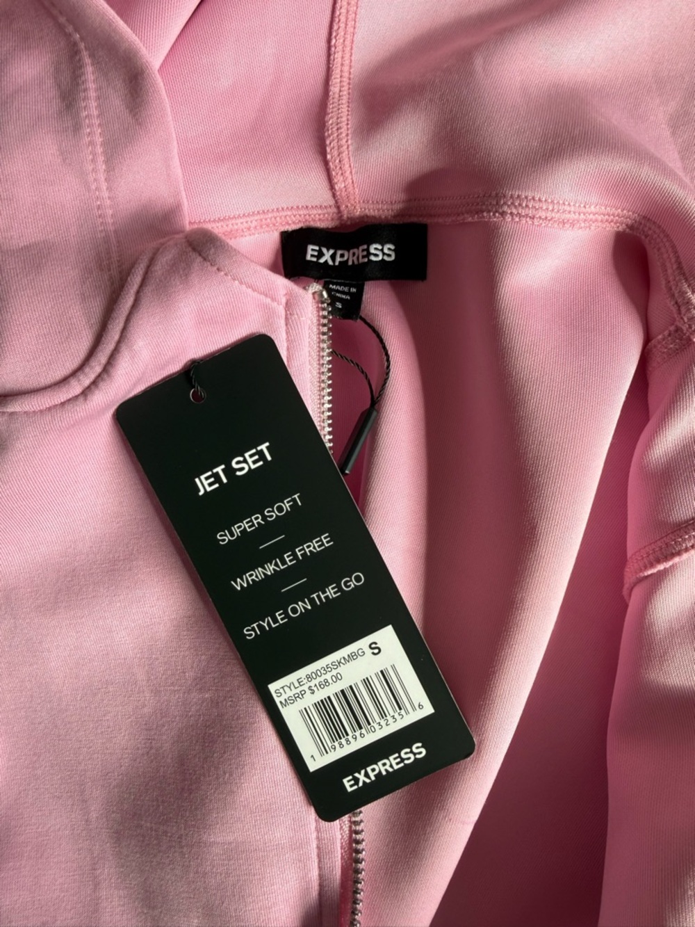 Express Pink Jet Set Zip Up Hoodie and Pants